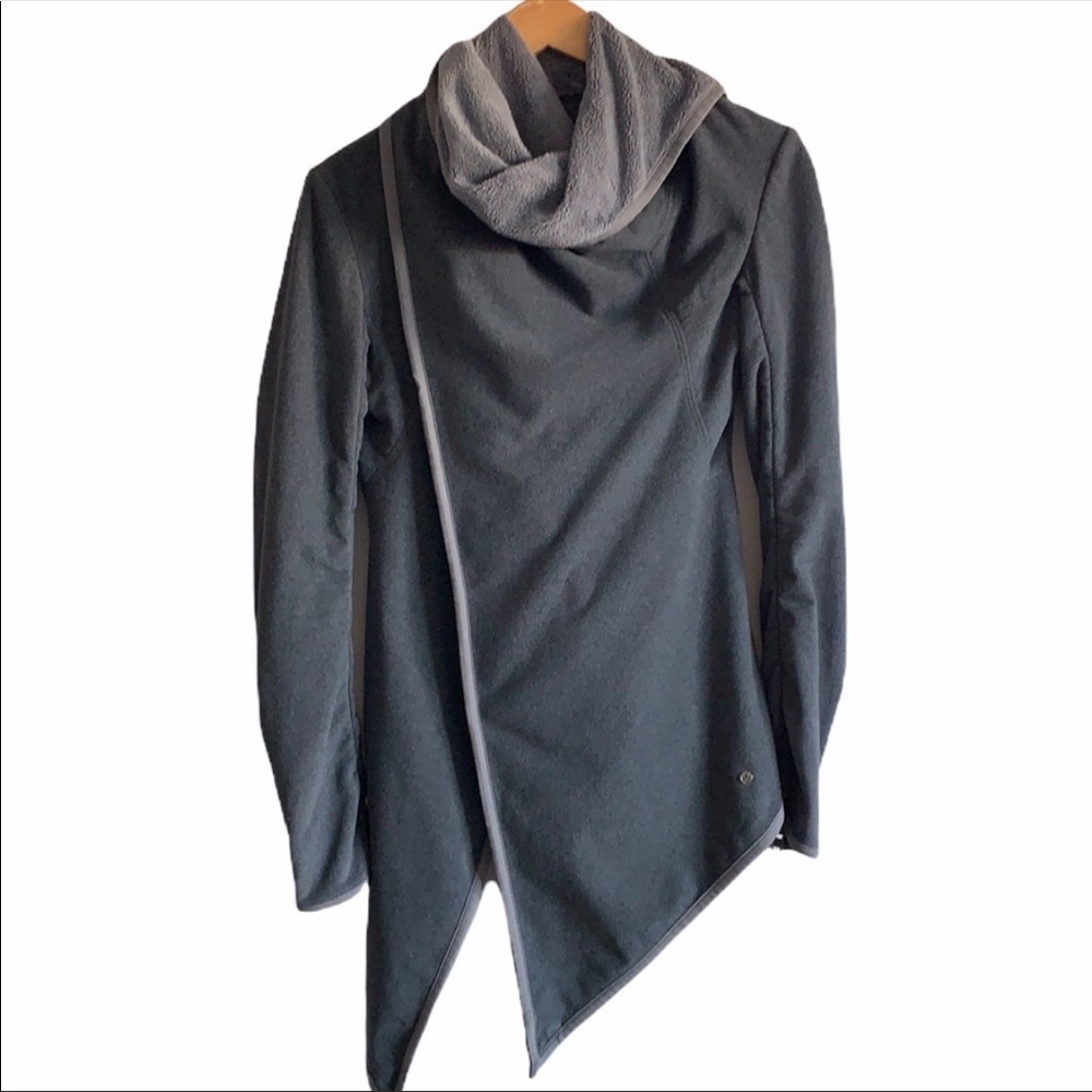 Lululemon Presence Of Mind Wrap Jacket In Fossil